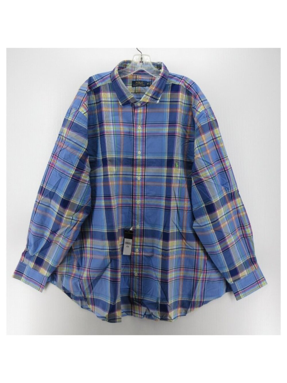 Polo Ralph Lauren Shirt 3XB Big Button Down Plaid Classic Pony Woven